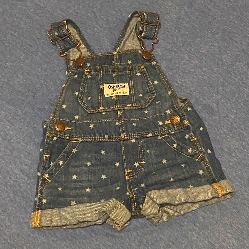 Denim overalls shorts